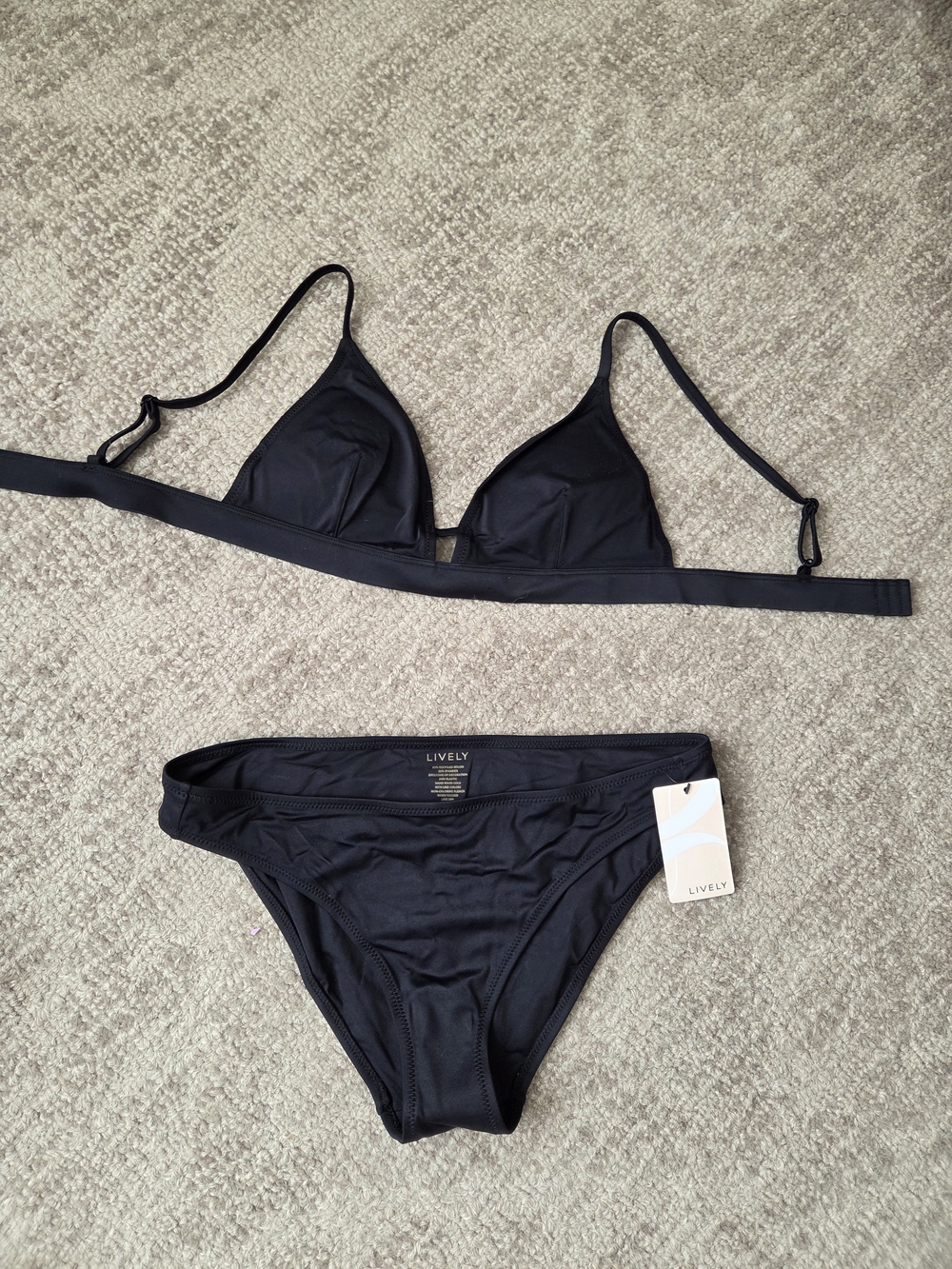 Lively Black Triangle Bikini Set - Lively